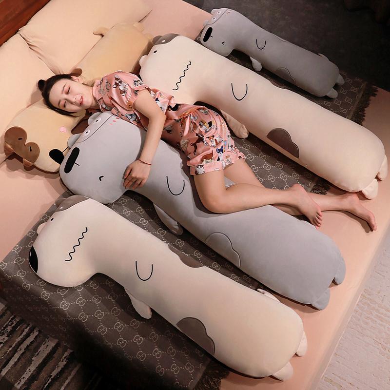Creative Long Dog Plush Pillow Soft Stuffed Toys Cartoon Animal Puppy Doll Nap Sleep Hug Pillow Cushion Birthday Gift for Kids
