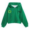 Pure Cotton Embroidered Jacket: Women's Lightweight 2025 Spring/Autumn Korean Loose Hooded Cardigan Sweatshirt