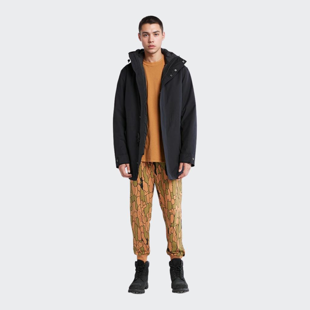 Timberland Solid Color Outdoor Three-In-One Padded Hooded Jacket Men Jackets Black A69MW-001