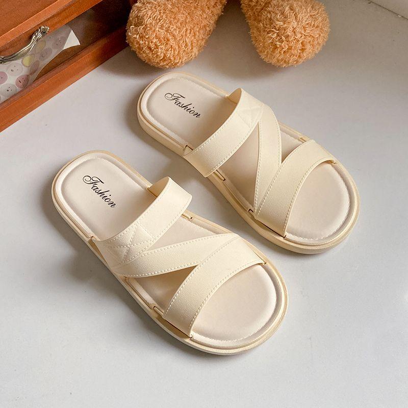 Fashion Bedroom Sandals Flat Shoes for Women Junior Green Bathroom Woman Slippers Wholesale 2024 Luxury Slides Comfortable and Elegan 39