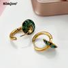 SIMJOO Drop Glaze Circle Bohemian Style Light Luxury Retro Niche Design Earrings Fashion Temperament Earrings Female