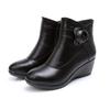 Fashion New 2025 Women Boots Women Genuine Leather Winter Boots Warm Plush Autumn Boots Winter Wedge Shoes Woman Ankle Boots Size 34-43