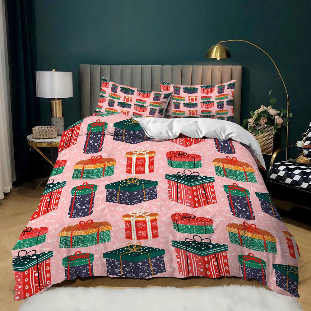 Christmas Set 3 Holiday Set Quilt Cover Gift Tree Three-Piece Set