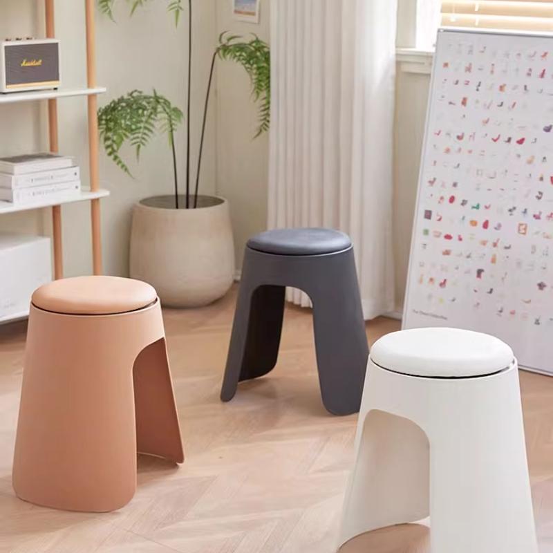 Modern Home Plastic Dining Chair Commercial Thickened Plastic Stool Soft Seat Restaurant Simple Chair