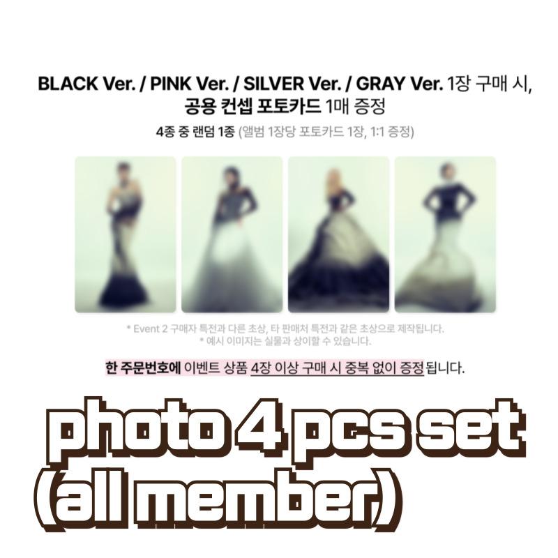 with benefit photo card BLACKPINK DEADLINE 3rd Mini Album Black + Pink + Gray version set dear my muse