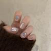 Ocean Wind Small Fish Bubble Cat Eye Shell Summer Short Hand-worn Nail Handmade Manicure Fake Nail