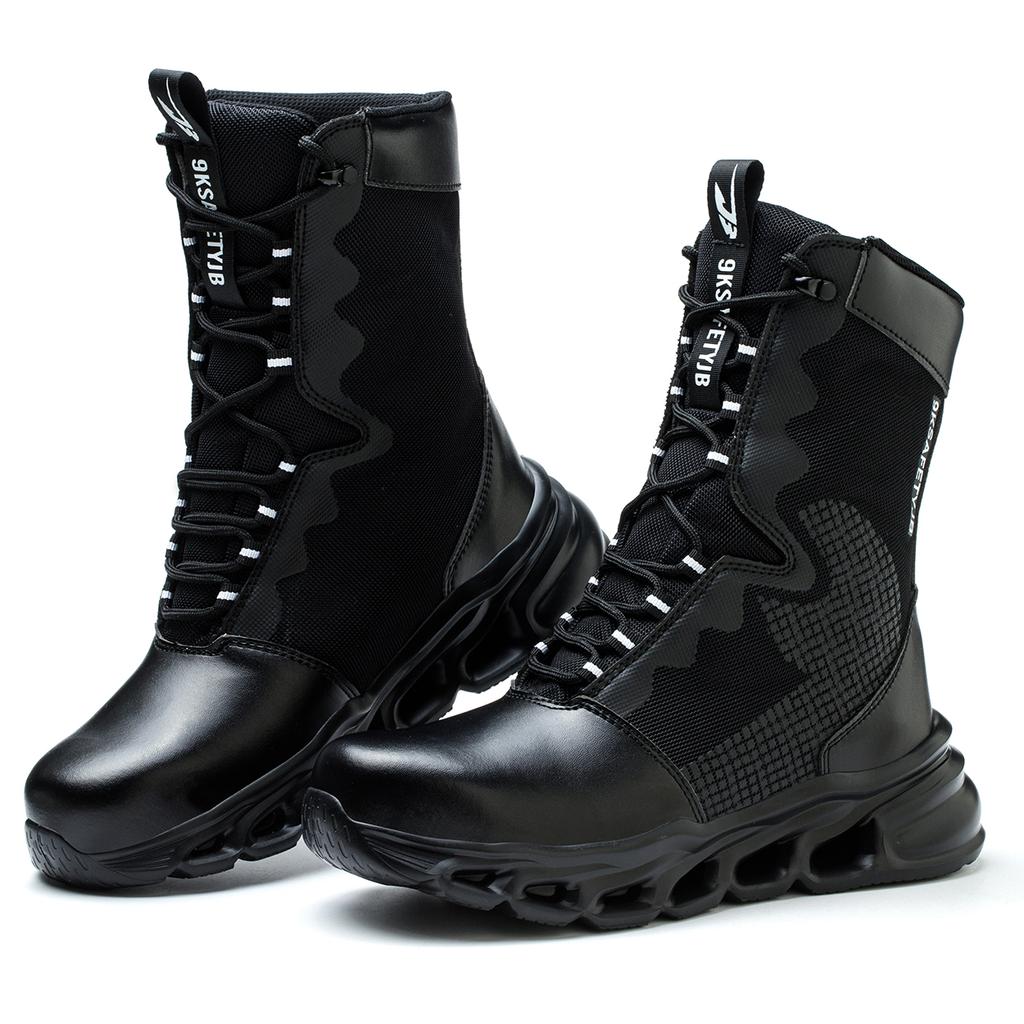 JB922 Neuheiten Taktische Sicherheitsarbeitsschuhe Unisex High Top Durchstichsichere Stahlkappe Outdoor Bau Fabrik Sicherheitsschuhe