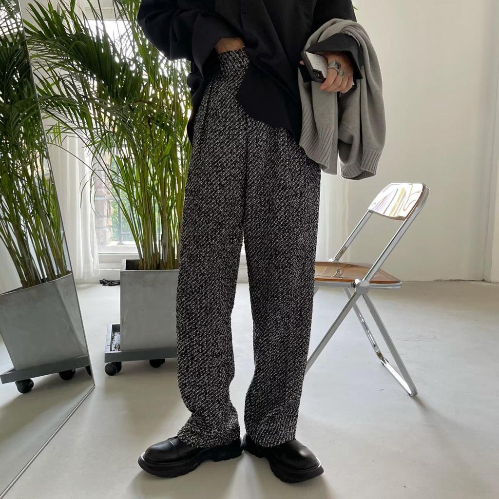 Meillard-Stil Bügelfreie Tweed Straight-Leg Freizeithose für Herren