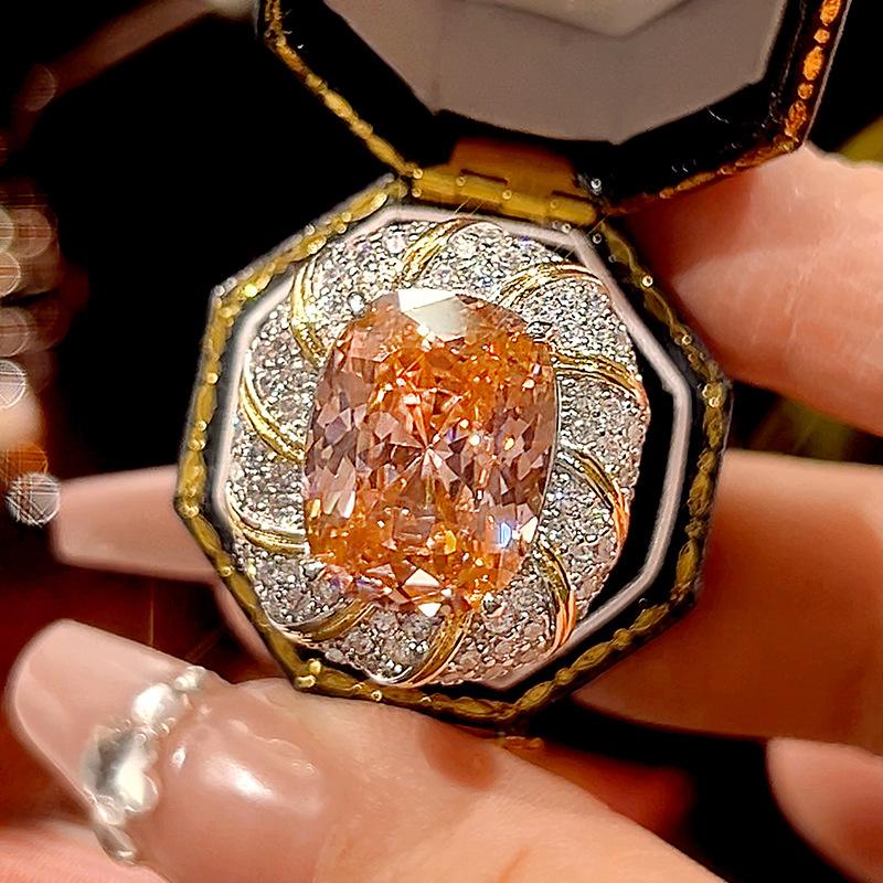 

Ювелирные изделия Медное основание Позолоченное Имитация огранки «Птичье гнездо» Папарача Темпераментный набор Женский 12 * 16