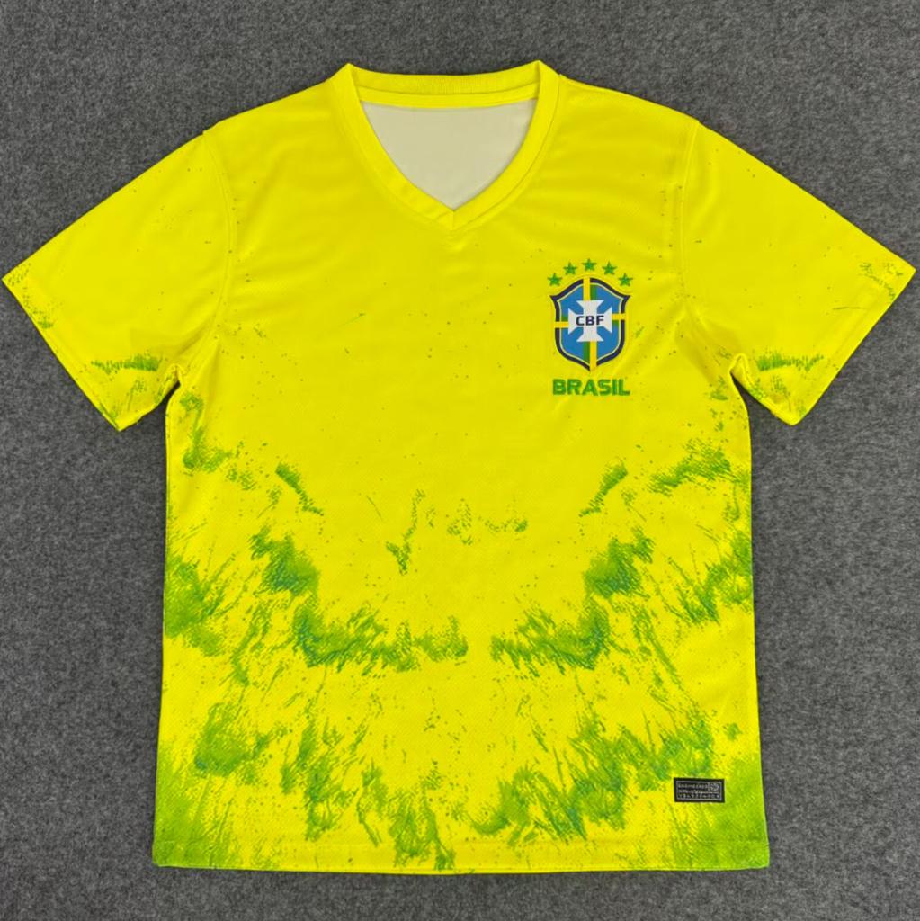 Fünf Sterne Brasilien Heim Auswärts 980204 Retro Trikot Nationalmannschaft Fan Edition Thailändischer Fußball