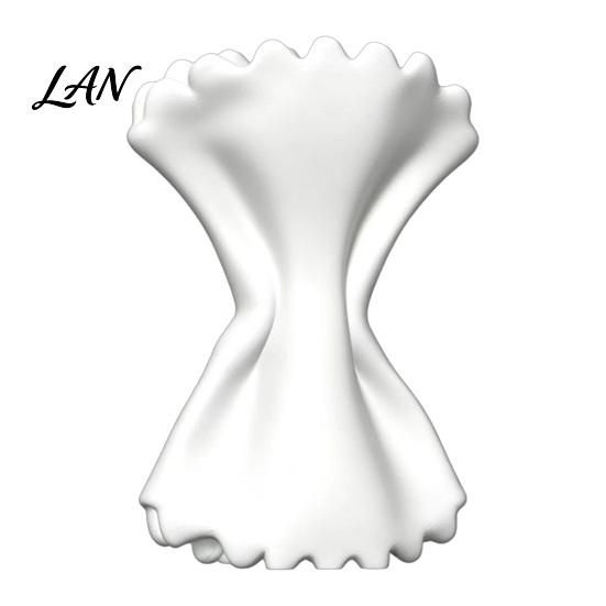 Fun Room Decor 3D Printed Butterfly Flower Vase, Wavy Ribbon Matte Tabletop Decor, Multi-Purpose Planter Outdoor Garden Ornament for Fresh Dried