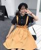 Summer Loose Solid Girly Dress [PIITE] Women's Dress, Cute, Fit, V-Neck, Color, Skirt, Sweet,