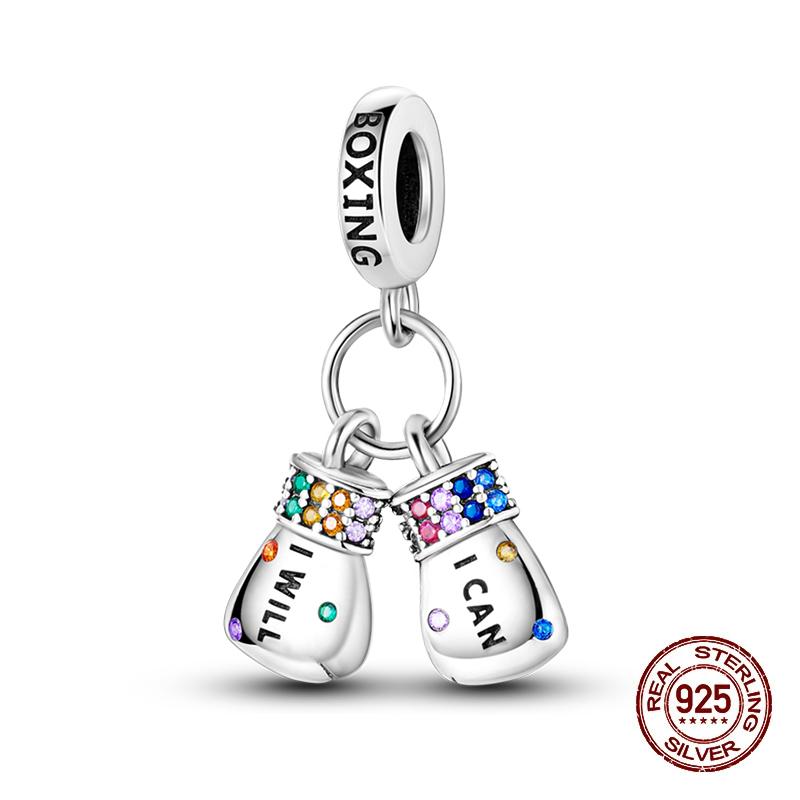 Copper Color Basketball Football Badminton Sports Series Charms Beads Fit Pandach Original Bracelets Diy Jewelry Gifts