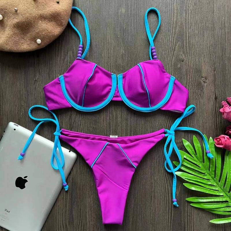 New Sexy Push up Bikini Set Swimsuit Women's low-waist Swimwear For Female Two Piece Beachwear 2025 Bathing Suit
