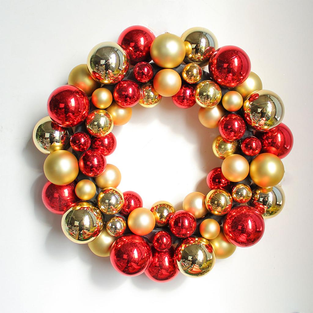 Ghirlanda a Palla di Natale 35cm Inverno Simulazione Palla Pendente Ornamento per Decorazioni Porta d'Ingresso Parete di Natale Forniture