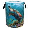 Decorative Fabric Laundry Basket with Carry Handles, Folding Polyester Hamper for Closet Blanket and Towel Storage