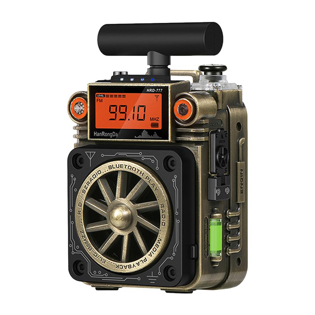 HRD-777 Radio Fingertip Gyroscope Mini Radio Multi Functional Full Band Mini Speaker Metal Material AM FM Multi-Function Radio