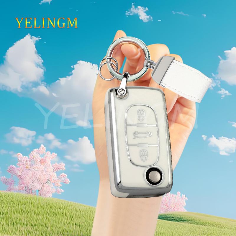 2 3 Button Tpu Key Case Cover For Peugeot Partner Tepee 207 307 308 407 For Citroen C-Crosser C3 C4 Picasso Berlingo Case Holder