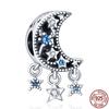 Plata Charms Of Ley 925 Silver Starry Sky Series Charm Safety Chain Fit Fashion 925 Original Bracelets Pulseira Diy  New