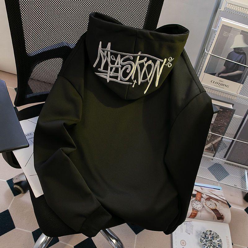 Unisex Hooded Embroidered Sweatshirt - Trendy Spring/Autumn Casual Outerwear XXXXL