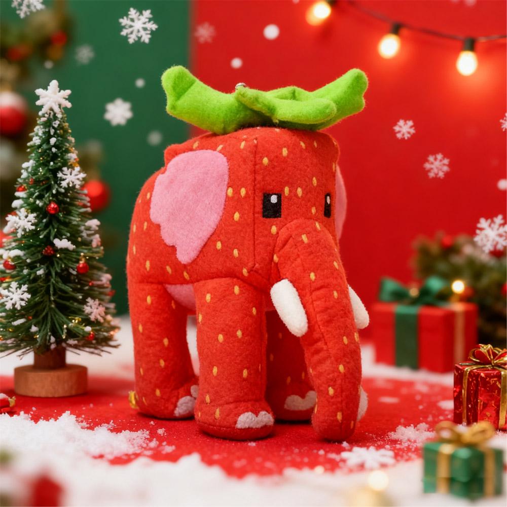 

Non-Toxic Brainrot Strawberry Elephant Plush Toy - 9.8 Inch Cute Soft Stuffed Animal Collectible Game Gift For Anime & Video Game Fans 11cm-30cm
