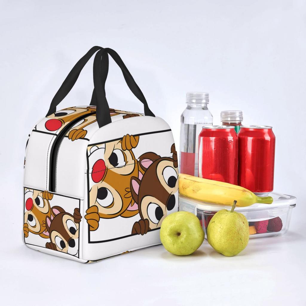 HTSW Chip and Dale Lunch Insulated Lunch Bag for Perfect for and Outdoor Unisex Box, Stylish, Lightweight, Women, Commuting, School, Travel,