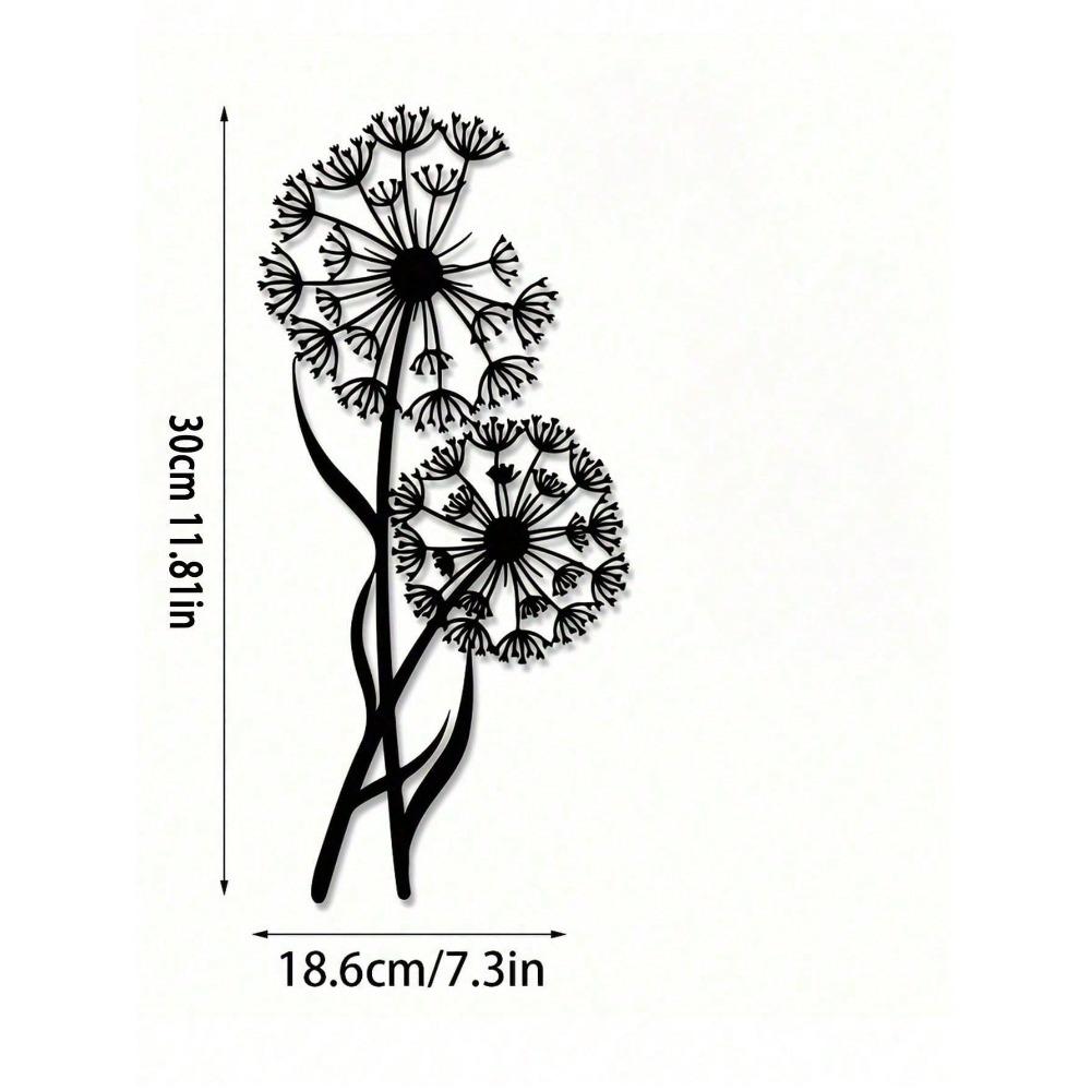 Metal Dandelion Sculpture Wall Art Modern Home Decor Unique Wall Hanging Gift