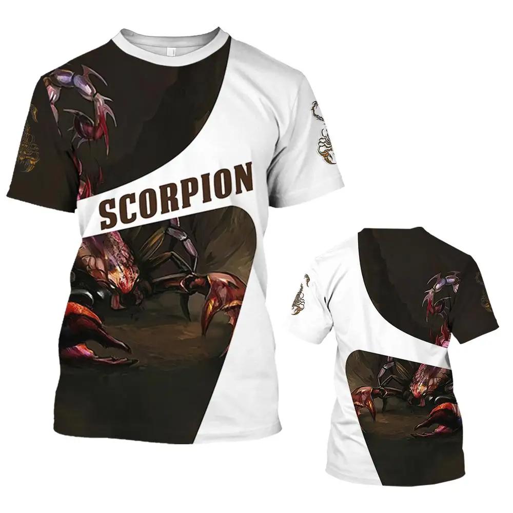 Новая мужская футболка с принтом Скорпиона — фото 8