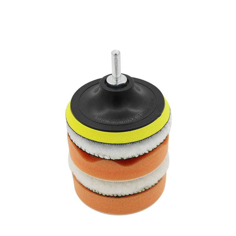 6Pcs Foam Pad Buffer Kit Polishing Machine Wax Pads 3/4/5/6/7 Inch For Removing Scratches Car Polishing Sponge Pads Set