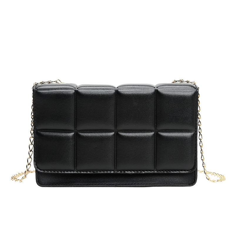 Spring New Fashion Women's Bag Solid Color Indented Small Square Bag Magnetic Buckle Women's Shoulder Messenger Bag Casual Small Bag