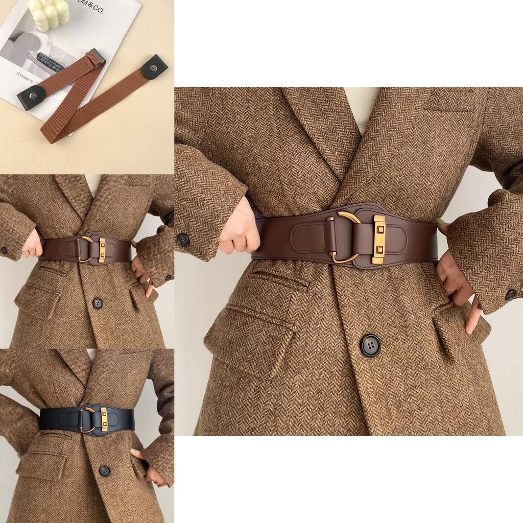 Elastic Womens Contemporary Waist Belt Sleek Design Available In Classic Black And Brown