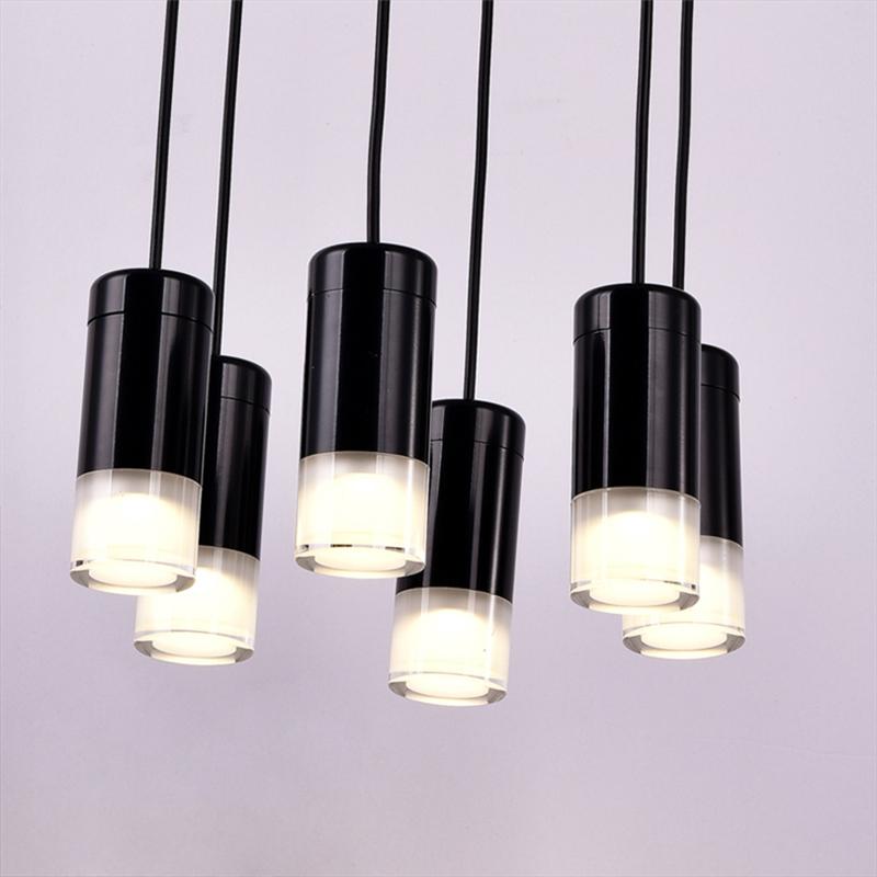 Lămpi Suspendate LED G9 Artă Fier Industrial Linie Lungă Aplice de Perete Negru Minimalist Montat Agățat Dormitor Living Decorare