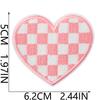 Grid Love Shape Embroidery Cloth Sticker Repair Subsidy Ironing Clothes Hole Patch Bag Shoes And Hats Cute Decorative Sticker