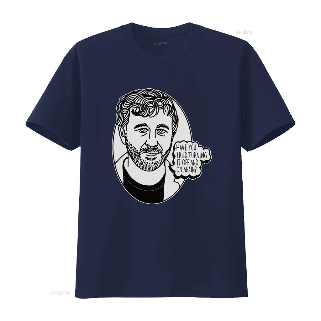 Cult Relevant IT Crowd T Shirt Roy Have You Tried Turning Off and On Again vintage Washed streetwear designer clothes Versatile