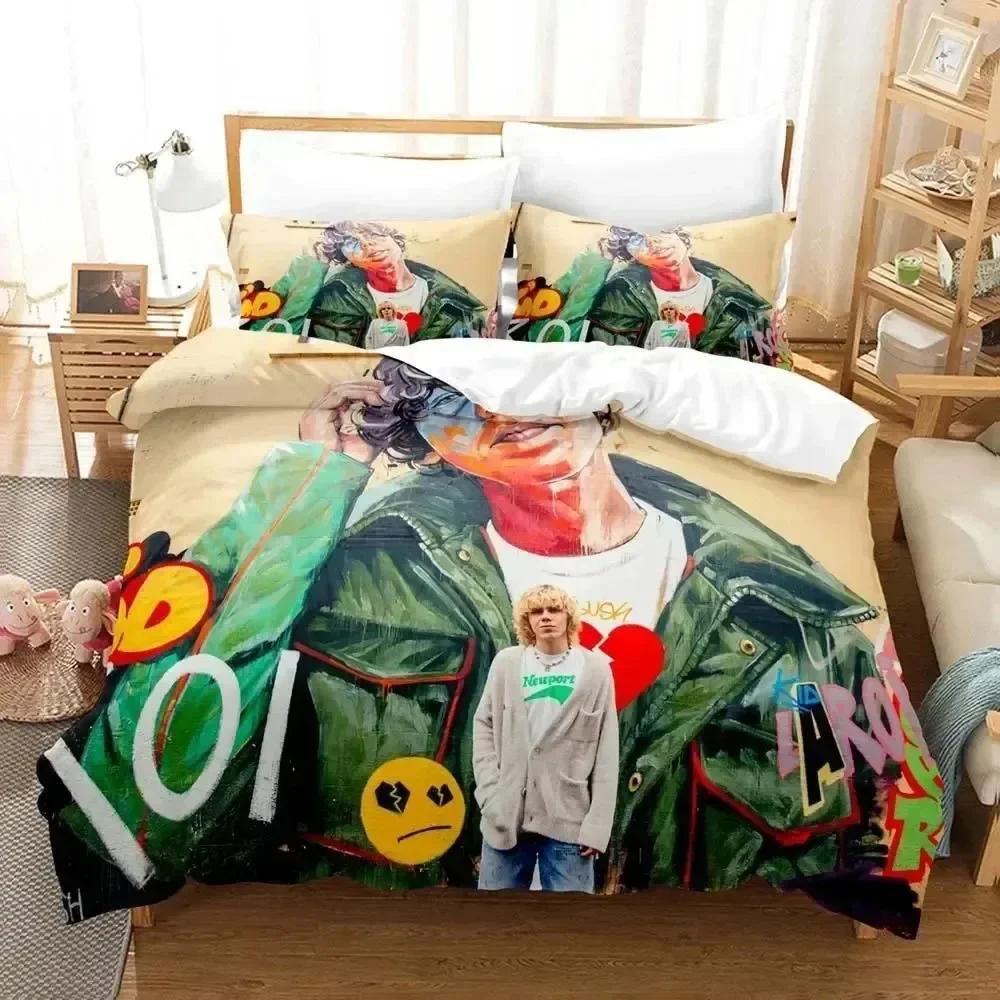 Luxury New 3D Print Singer The Kid LAROI Bedding Set Duvet Cover Bed Set Quilt Cover Pillowcase king Queen Size Boys Adult