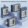 Type C Tester Charger Power Meter DC Digital Voltmeter 360 Degree Rotating Display Energy Saving Accurate Measurement