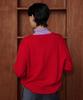 MELLY&ROSE Meli Pure Wool V-Neck Pullover (319230)_Red