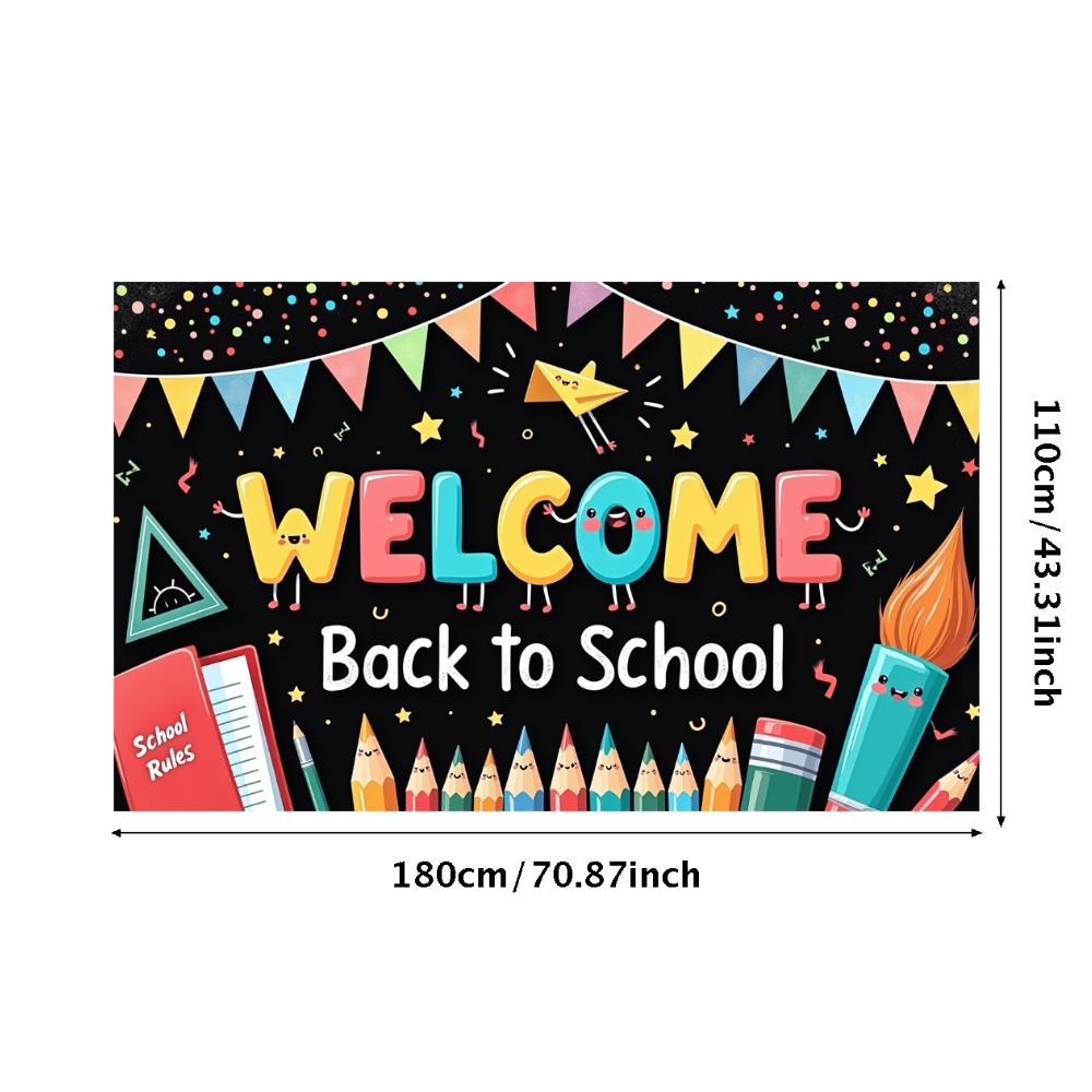 Student Banner Vibrant Colors Welcome Banner Educational Banner Decorative Flags Welcome Sign For Welcome Ceremony Indoor