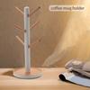 Holzbecher Aufhänge-Display-Ständer Getränkegeschirr-Regal mit 6 Haken Baumform Holz Kaffee-Tee-Tassen-Aufbewahrungs-Halter-Ständer