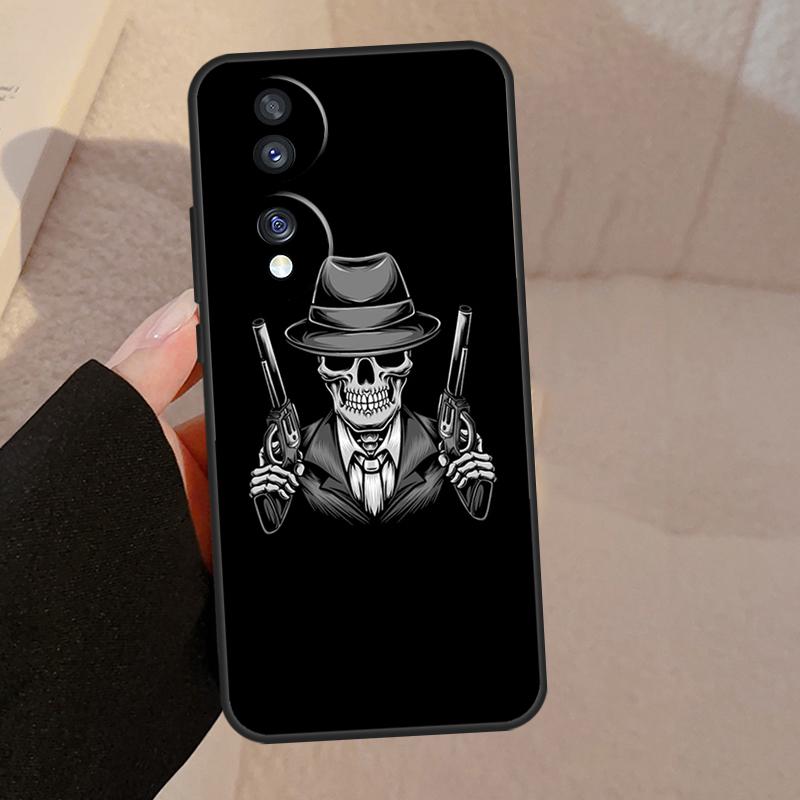 Death Skull Bones Clown Circus For Honor Magic V5 5 6 7 Pro Case For Honor 200 400 Lite 50 70 90 X8a X8b X9a X9b X9c Cover