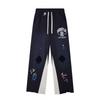 Roughplay Streetwear Pants Mens Loose Fit Distressed Washed Drawstring Trousers