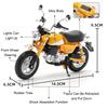 1:12 Honda Monkey Cbr1000 Motorcycle Model Diecast Alloy Car Toys Front Wheel Steering Shock Absorption Function Vehice Kid Gift