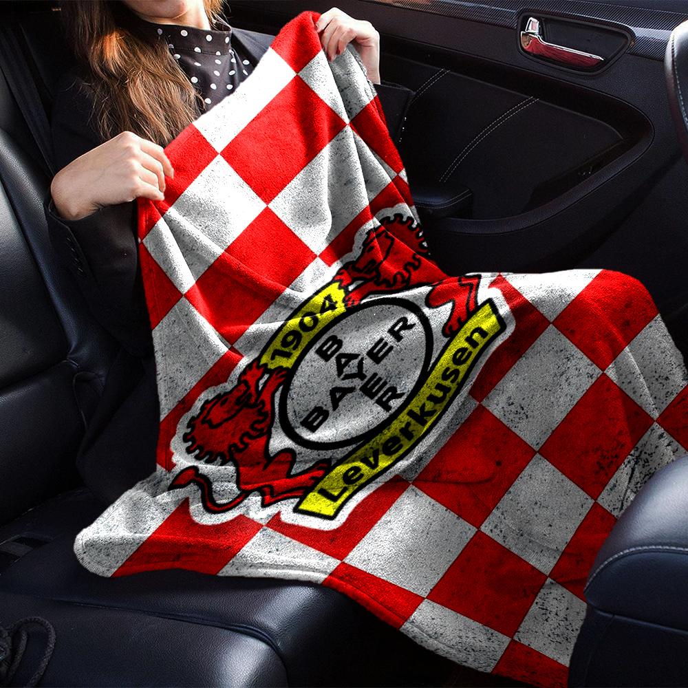Bayer Leverkusen Theme Printed Blanket - Perfect for Couch, Bed, Travel & Outdoor Use | Machine Washable, Cozy & Durable.