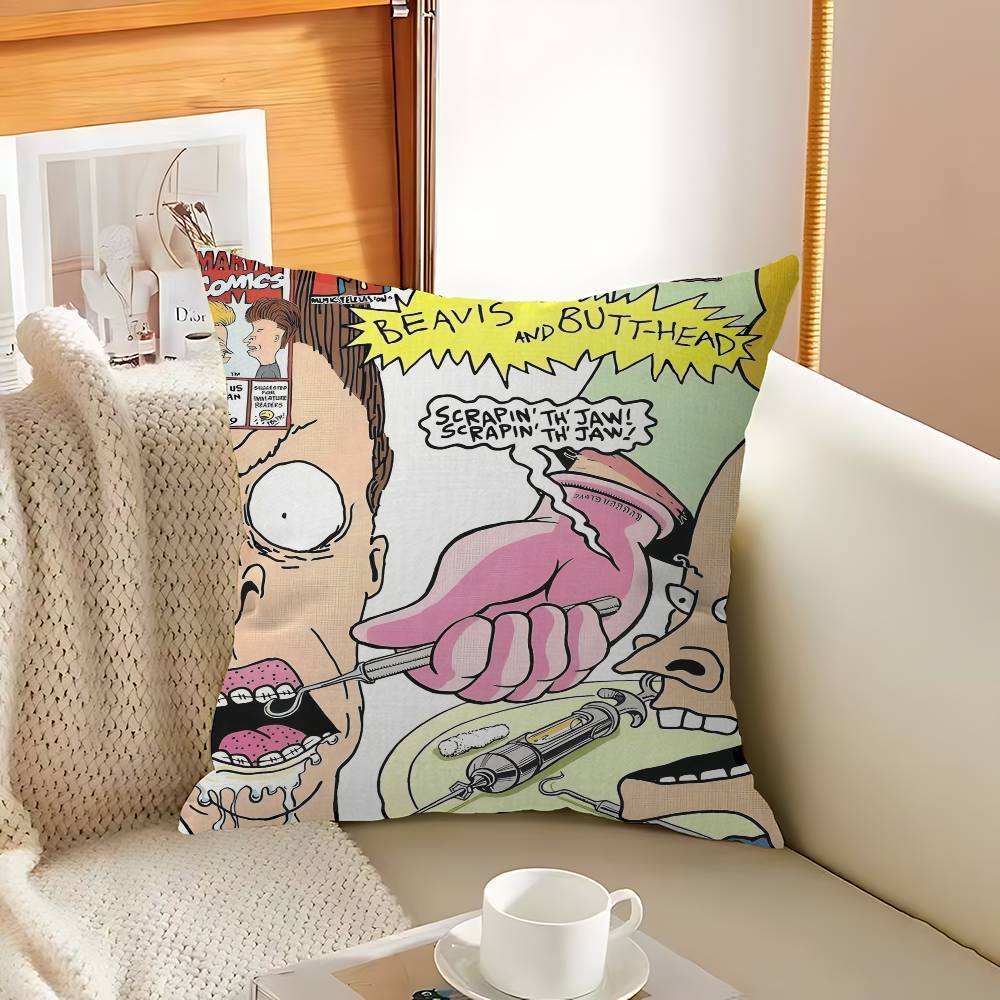 Anime B-Beavis A-And B-Butthead 45*45cm Cushion Cover Pillow Cover Decor Pillowcase Home Pillowcase for Couch Pillow