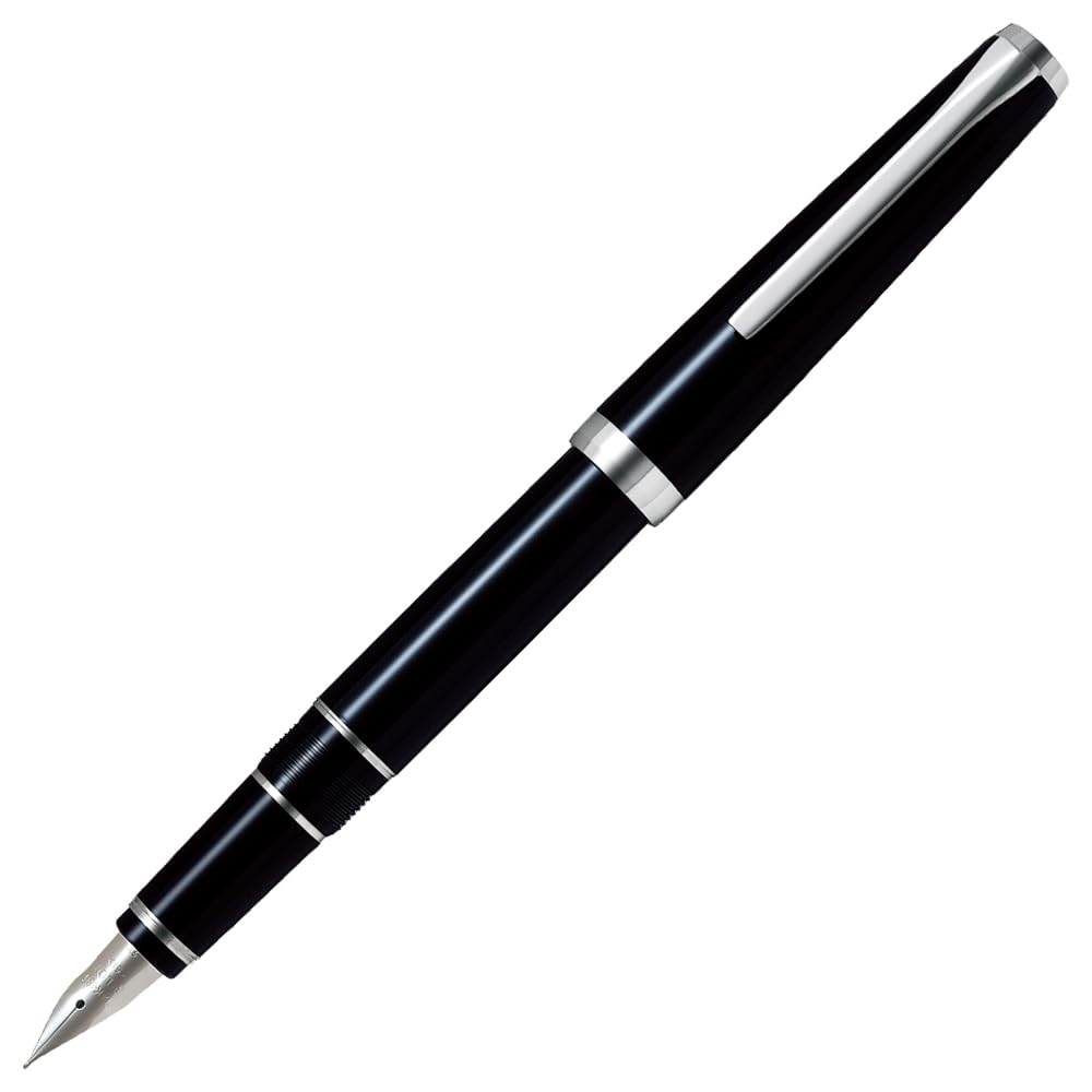

PILOT Mannenhitsu Elabor Rhodium BSF Fountain FE25SRBSF Pen, Black,