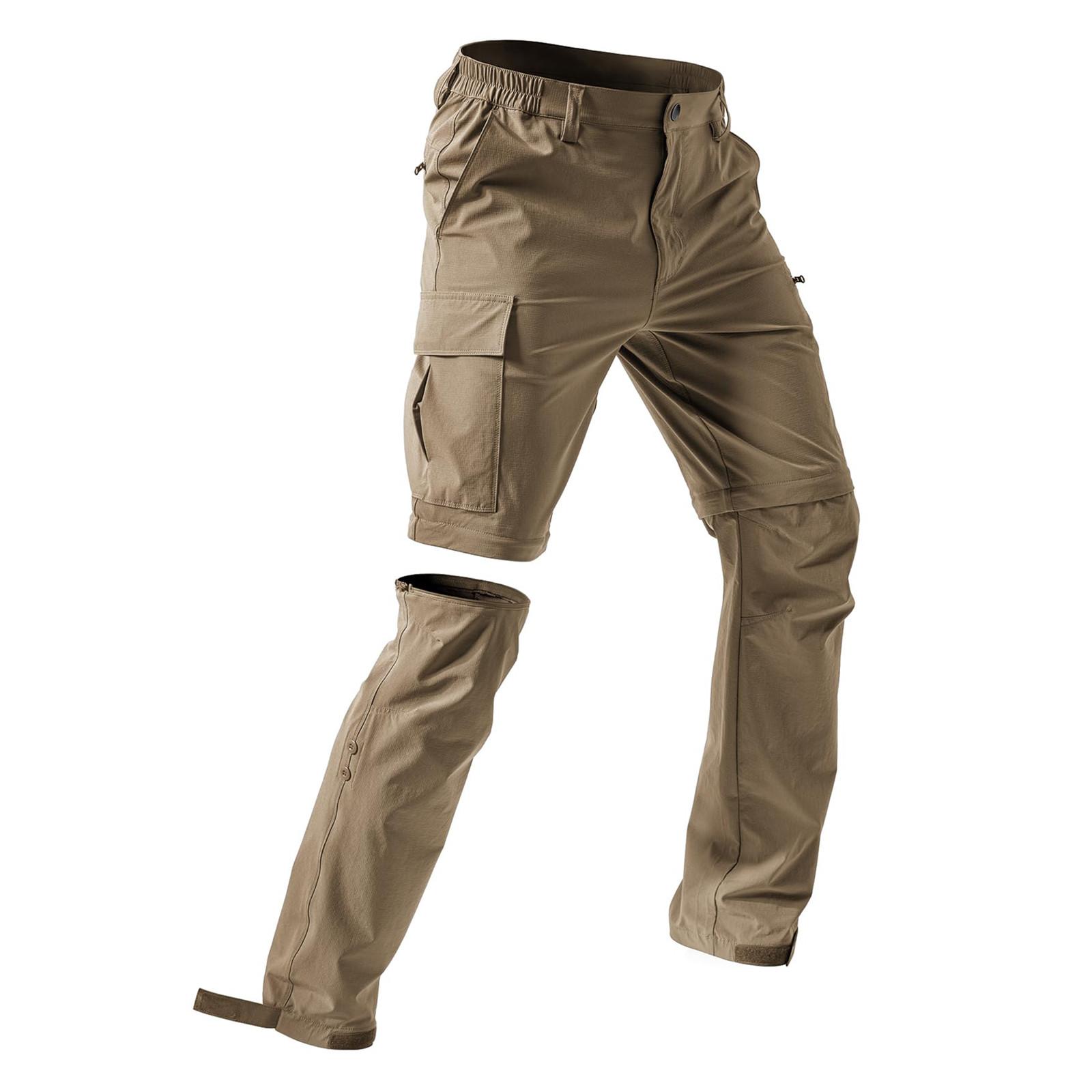 

Мужские походные брюки с откидной быстросохнущей водонепроницаемой легкой молнией, для активного отдыха, 5 глубоких карманов L бежевый