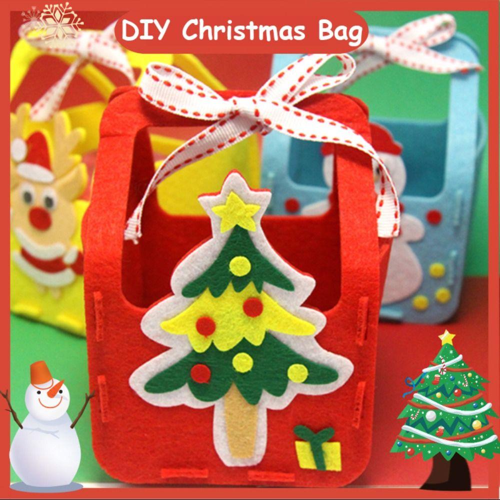 

Дом Decoracion DIY Рождественская сумка для конфет Рождественская елка Портативная сумка в виде лося для малышей