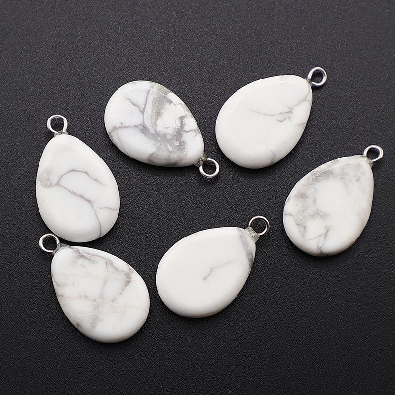 Natural Oval Crystal Stone Pendant Keychain - Simple & Creative Design