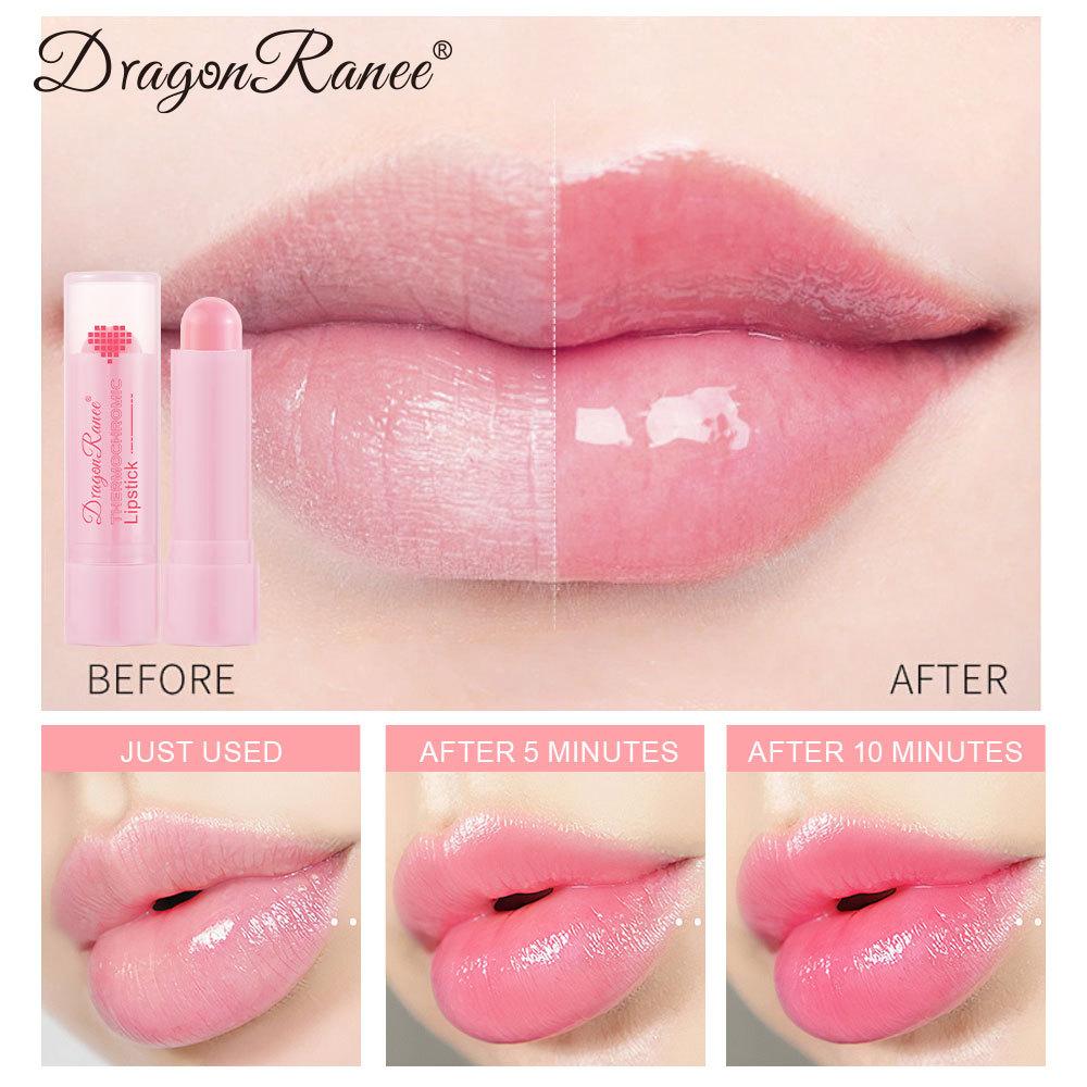 Pink Color Changing Lipstick, Moisturizing Long-Lasting Tinted Lip Balm, Hydrating Lip Gloss