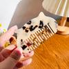 Cat Ear Shaped Acetate Comb Wide Toothed Colorful Makeup Comb Hair Accessories Hair Styling Tool Hairdressing Comb Student